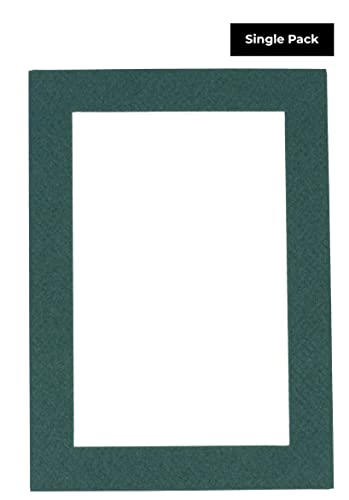8.5x11 Mat Bevel Cut for 5.5x8.5 Photos - Acid Free Forest Green Precut Matboard - For Pictures, Photos, Framing - 4-ply Thickness - Thumbnail 2
