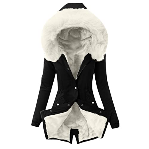 Manteau hiver chaud femme Roquorl en flanelle pour stopper le froid et le vent