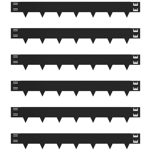 Galvanized Steel Landscape Lawn Edging 40 Inch Strips, Steel Edging 5 Inch Depth,6-Pack Black Bendable Metal Landscape Edging,Metal Edging for Landscaping (20FT Total Length)