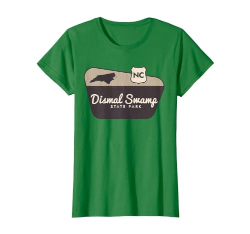 Dismal Swamp State Park North Carolina Welcome Sign Trip T-Shirt, Women, Kelly Green, 3X-Large