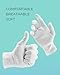ANSMIO Cotton Gloves (2 Pairs), White, Moisturizing Night Gloves for Dry Hands, 100% Cotton, Size L