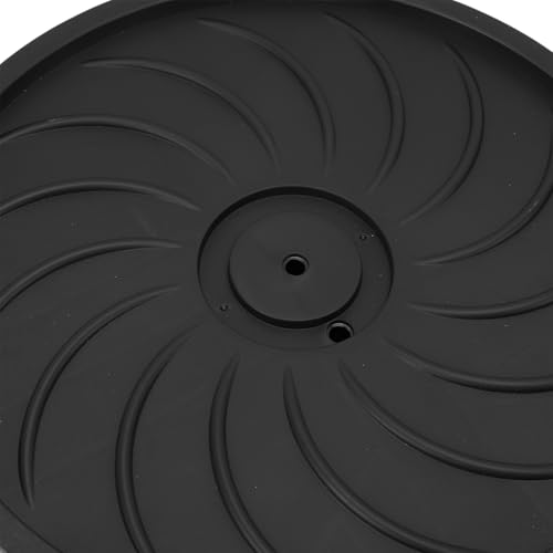 Support pour plantes roulettes plastique robuste noir Ø30cm - 6