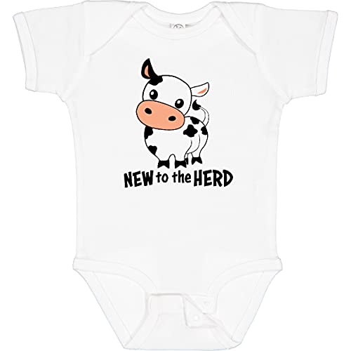 Image of inktastic New To the Herd Cute Cow Baby Bodysuit