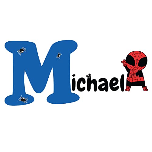 Vinilo decorativo Spider Name para habitación infantil