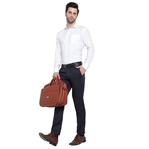 Image of The PS Men's Formal Regular Fit Cotton Blend Black, Dark Grey Combo Trouser (Pack of 2)