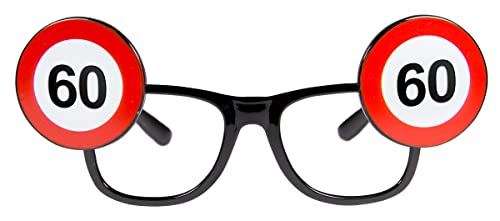 Occhiali con segnale stradale 60 anni