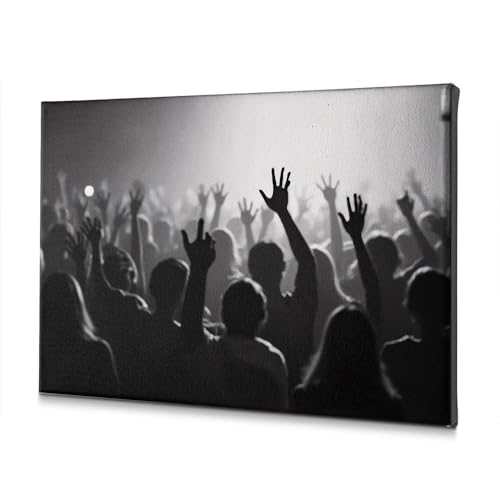 Toile silhouettes de personnes mains levées tableau décoration murale salle de bain