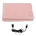 ZJchao Electric Hand Warmer Rapid Heating 3 Temperature Modes Velvet Soft Foldable Heated Hand Warmer Pouch Cold Weather (Pink)