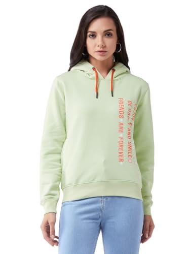 Image of Modeve Women Printed Hooded Sweatshirt for Winter