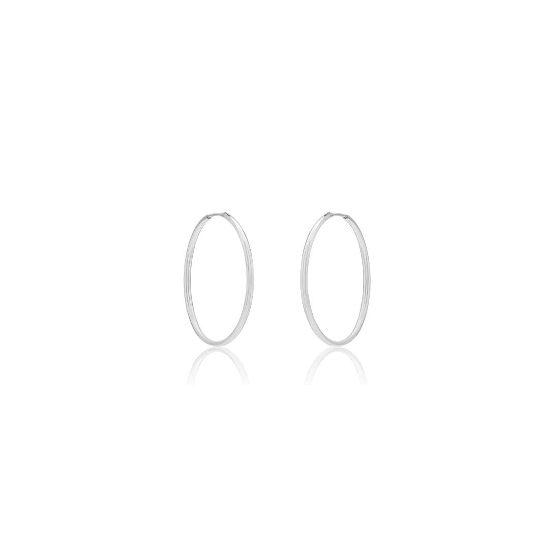 DHRUVS COLLECTION 925 Pure Silver Plain Baali/Earrings For Baby Girls & Women - 20 MM (B097PZWC7P) Amazon Price History, Amazon Price Tracker