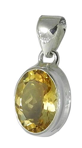 Pendentif citrine ovale en argent le cadeau idéal pour illuminer sa vie