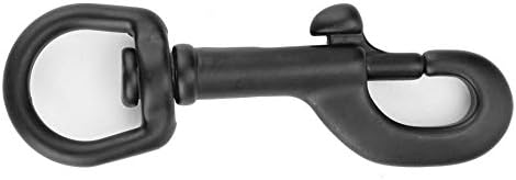 VGEBY Diving Clips, Stainless Steel 316 Double End Snap Hook for Keyring Hammock Leash(90MM Black) Diving Hooks Black