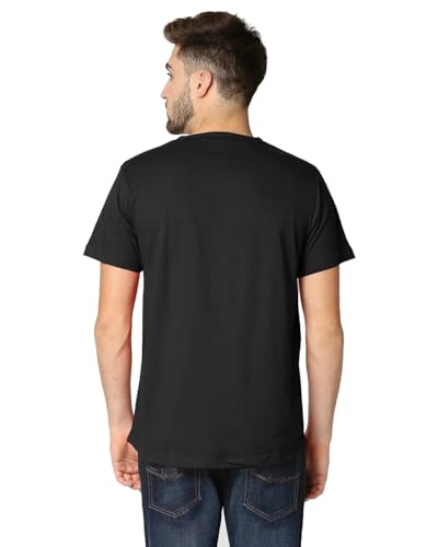 Image of LAZYCHUNKS Henley Neck Men's Cotton Half Plain Sleeves Slim Fit T-Shirt | Round Neck Men's Tshirt | Solid Colors | Summer Wear | - Multicolor