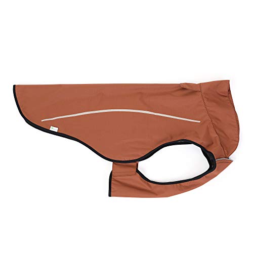 Mile High Life | Dog Raincoat | Adjustable Water Proof Pet Clothes | Lightweight Rain Jacket With Reflective Strip | Easy Step In Closure,Brown,Large #TOP2