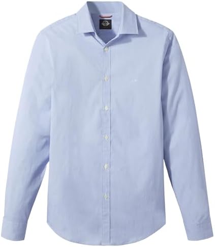 Dockers Erkek Refined Poplin Gömlek Gömlek, Mavi (0001), S - Görsel 1