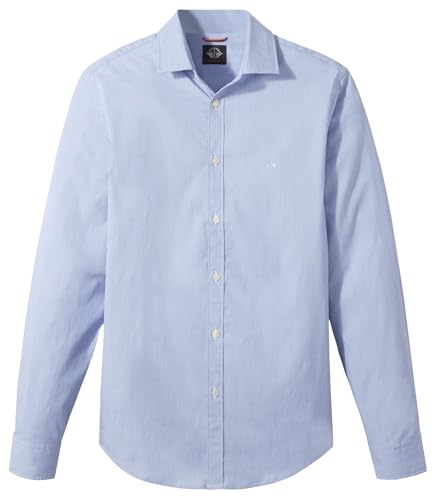 Dockers Erkek Refined Poplin Gömlek Gömlek, Mavi (0001), S