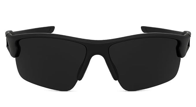 Image of Sports Sunglasses, Grey Lens /Black | Full-Coverage UV400 Protection, Hydrophobic Mirrored Lens, Lightweight Shatterproof Design, Mercury