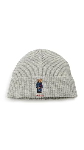 POLO RALPH LAUREN Men's Solid Denim Bear Beanie,...