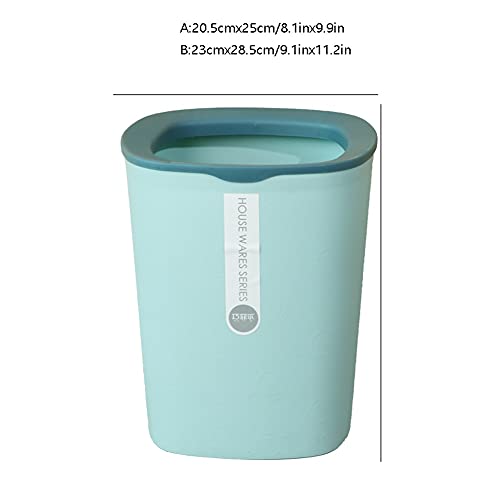Bote de basura cuadrado de acero para cocina 6L naranja miniatura 2