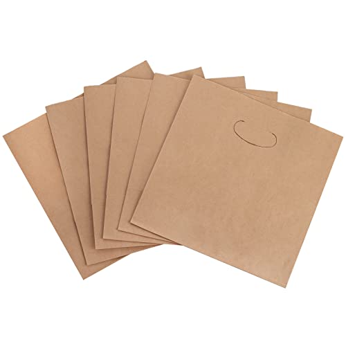 Foraineam 100 Pack Kraft Paper Bags, 11X6X11 Inch Natural Brown Paper Party Favor Goody Snack Gift Bag With Die Cut Handle thumb #6