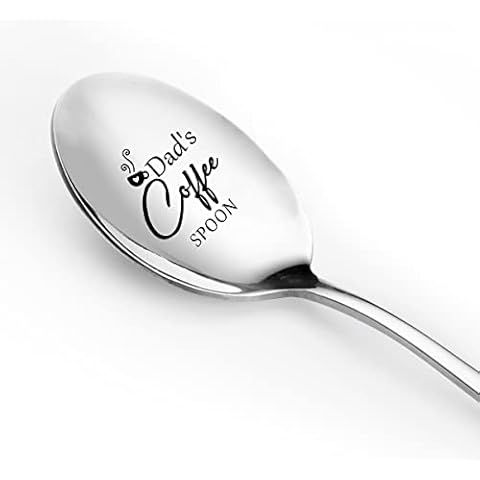Best Dad Gifts - Dad's Coffee Spoon - Funny Dad Coffee Spoon Engraved Stainless Steel - Dad Gift from Daughter Son - Father's Day/Birthday/Christmas Gifts Cover