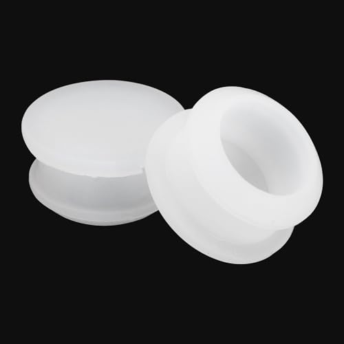 Image of MECCANIXITY Silicone Snap in Locking Hole Plugs Rubber Panel Seal Cover Flush Type Panel Round for Kitchen Rubber Bulkheads Waterproof Sealing Plugs 17mm /0.67 Inch Dia Transparent,Pack of 10