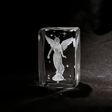 vskikris 3D Angel Gifts Crystal Glass Angel Figurines Paperweight for Birthday Valentine's Day Mother's Day Anniversary Christmas Crystal Gifts Cover
