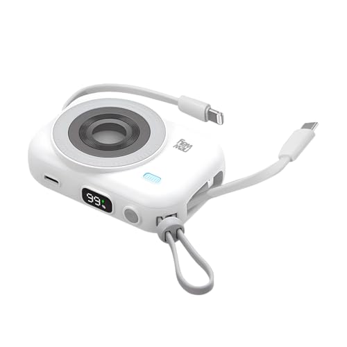 NEWWAY NPB10K - Batería externa magnética inalámbrica, 10000 mAH Power Bank - Carga rápida 22,5 W - Pantalla digital LED - para smartphones, relojes, auriculares y tabletas