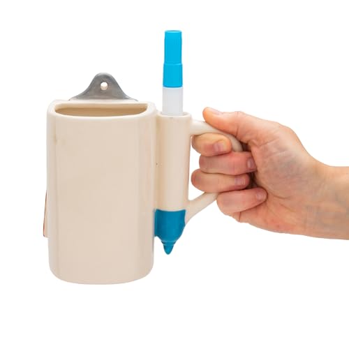 BigMouth Inc Funny Coffee Mug - Whiteboard Novelty Cup with Marker - Unique Coffee Mugs for Women, Men - Gift for Adults