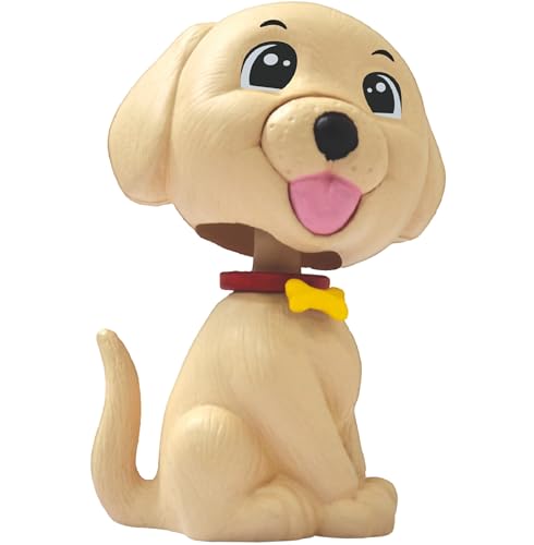 Image of AUGEN Cute Dog Beige Bobblehead for Car Dashboard, Office Desk & Study Table (Pack of 1)