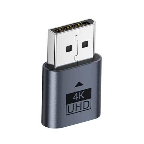 Genérico Adaptador de Pantalla Virtual | Conector de Computadora 4K - Emulador De Pantalla Virtual | Para Bloqueo De Ordenador Portátil PC De Juegos Trabajo Remoto