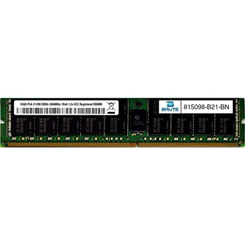 Brute Networks 815098-B21-BN - 16GB PC4-21300 DDR4-2666Mhz 1Rx4 1.2v ECC�o�^�ς� RDIMM (OEM PN # 815098-B21�Ɠ���)