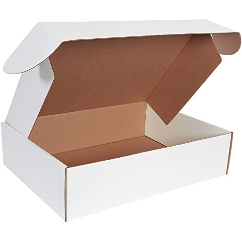 Image of Box USA 24 inch Deluxe Shipping Boxes 24 inchL x 18 inchW x 6 inchH, 25-Pack - White Box Mailers for Packaging, Storage, Gifts or Bulk Business Orders