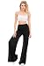 TL Women's Made in USA Comfy Wide Leg Long Boho Maternity Palazzo Gaucho Pants BLACK Large
