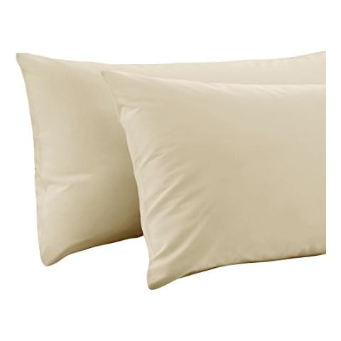 Plain Dyed PolyCotton Pillow Cases Pair Pack Cover