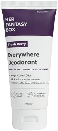 Her Fantasy Box | Everywhere Deodorant | with Probiotics - Berry Scent | Aluminum-Free, Naturally Absorbs Moisture | Help Control Odor | Skin-Improving Formula