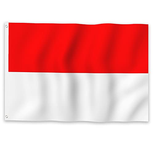 Drapeau Indonésie 1,8x3m avec bannière indonésienne pour maison et fête