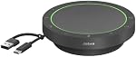 Jabra Speak2 55 Wireless Bluetooth Speakerphone (2025 Edition) - Portable Speaker with 4 Noise-Cancelling Mics - Certified Microsoft Teams Speaker - Dark Grey