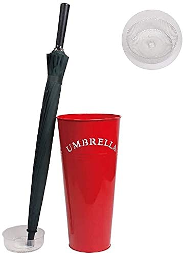 Porte-parapluie d'intérieur rond rouge avec égouttoir pour le bureau