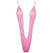 TAIKMD Women’s One-Piece Sling Shot Swimsuit Micro Bikini Halter Thong Teddy Swimwear Bodysuit V Halter Bathing Suit (Pink)