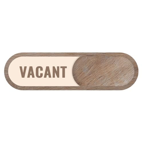 Placa de puerta reservada/libre – Indicador de puerta corredera de madera para oficina, baño y hotel | Cartel decorativo de privacidad para mostrar el espacio ocupado o libre – Autoadhesivo y visible