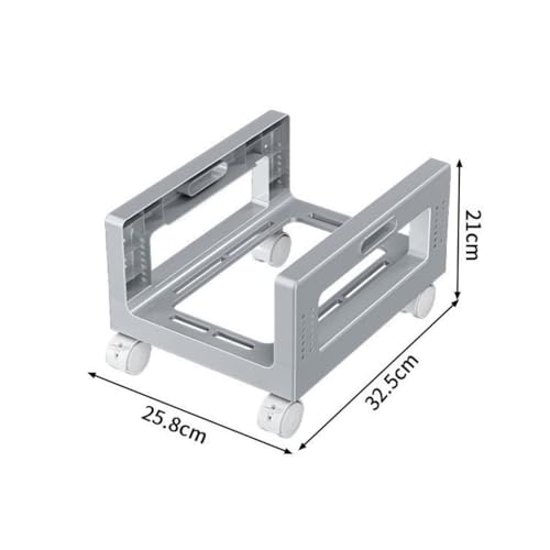 Soporte para CPU de torre para PC, soporte móvil con ruedas giratorias, soporte para torre de PC para piso o alfombra, ideal para gaming (blanco) miniatura 2