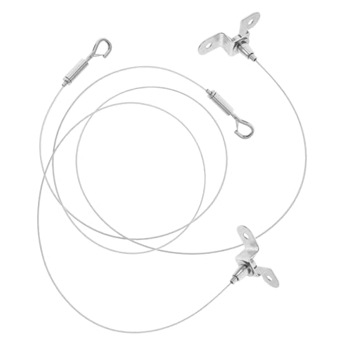 HOMSFOU 2 Piezas Cable Metálico Colgar Ajustable de Acero Inoxidable Cuerda Segura para Marcos de Cuadros Lámparas y Decoración Hogar y Oficina
