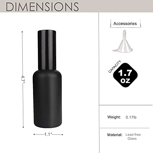 Cocktail Atomizer Sprayer - 1.7OZ / 50ml, Cocktail mister Vermouth Spritzer Bitters Spray Bottle for Cocktails Portable Perfume Refillable Sprayer, SC008 (Black)3