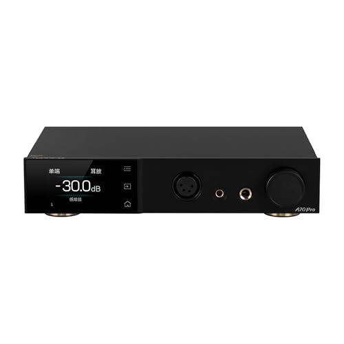 Topping A70Pro Fully Balanced Headphone Amplifier 17000mWx17000mW HPA, RCA/XLR/TRS/EXT to 4.4mm/6.35mm/4-Pin XLR Headphone Amp RCA XLR Output Preamp with 12 Trigger for Earphone//IEMs (Black)
