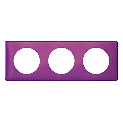 Legrand LEG98895 Céliane2 Plaque avec 3 postes Violet Irisé