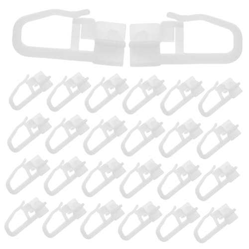 RORPOIR 50pcs Silent Sliding Curtain Track Glider Wheel Hooks for Drapery Accessories Smooth Movement Easy Installation Plastic Design No Noise Sliding for Window Treatments