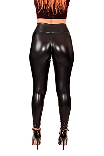 Preisvergleich Produktbild Slinkystylez FrontContour CheekyWedge Leggings - SensiPelle Schwarz (Style No. HL2AWX) [N10N21] (M)