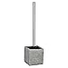 Produktbild WENKO WC-Garnitur Granit, hochwertiger Bürstenhalter aus Kunststoff in Stein-Optik, inklusive Toilettenbürste, 10 x 39 x 10 cm, Grau