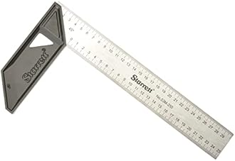 Starrett Carpenter Square - K53M-250-S Stainless Steel Angle Ruler Carpentry 250mm (10”) - Aluminium Alloy Handle for Craftsman Woodworking (Pack of 2)